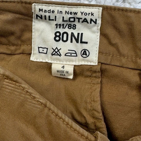 Nili Lotan Tomboy Pant. Button Fly. Brown. Size 4 - Picture 4 of 16